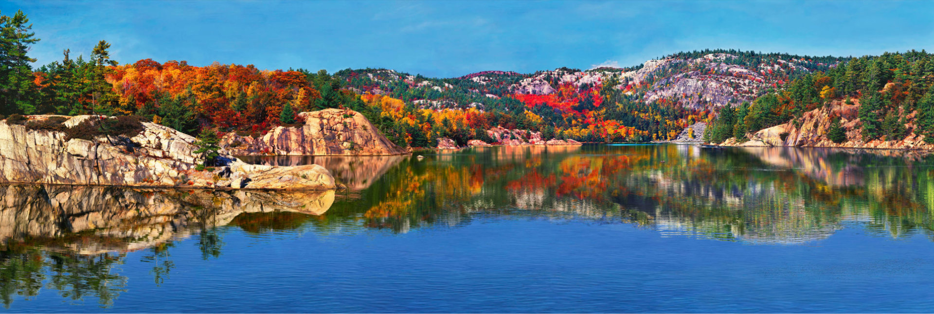 George Lake in fall, Killarney Provincial Park, Ontario